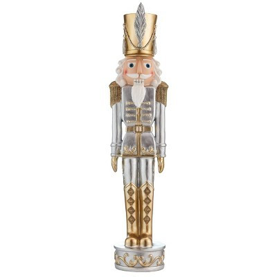 37in Christmas Nutcracker Decorative Holiday Scene Props Gold/Silver - Haute Décor | Target