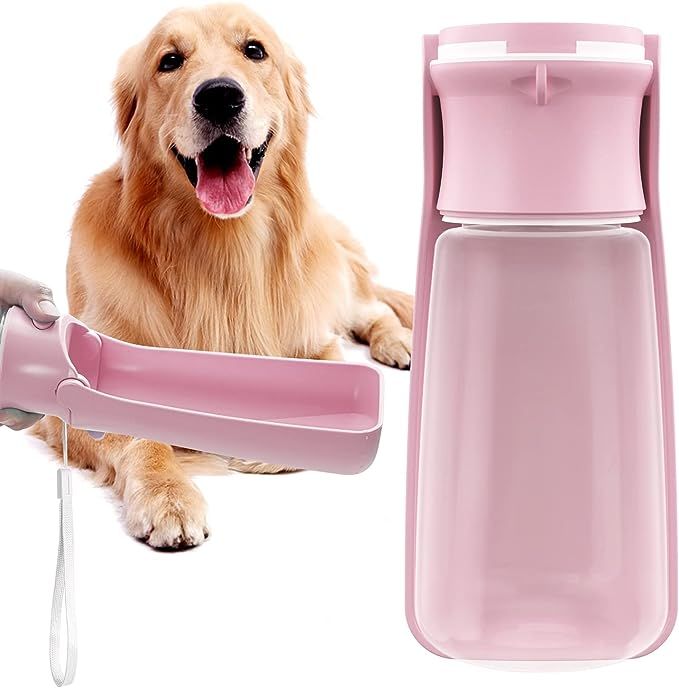Pet Supplies : SOICTA Portable Dog Water Bottle Dispenser for Walking 19OZ Foldable Dog Water Dis... | Amazon (US)