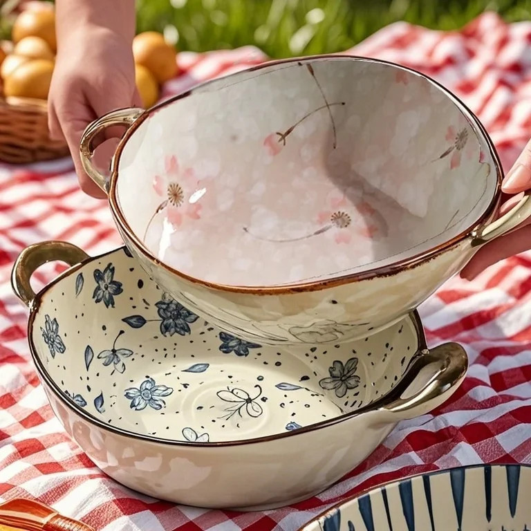 Juego de Tazones Pequeños para Servir, 2 Uds., Tazón de Cerámica para Pasta, Ensaladera, Plato... | Walmart (US)