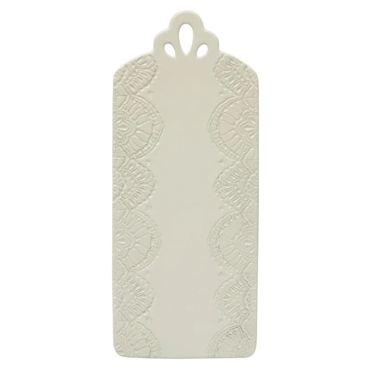 The Pioneer Woman Vintage Lace Stoneware Serving Board, Linen | Walmart (US)