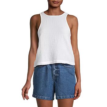 a.n.a Womens Round Neck Sleeveless Tank Top | JCPenney