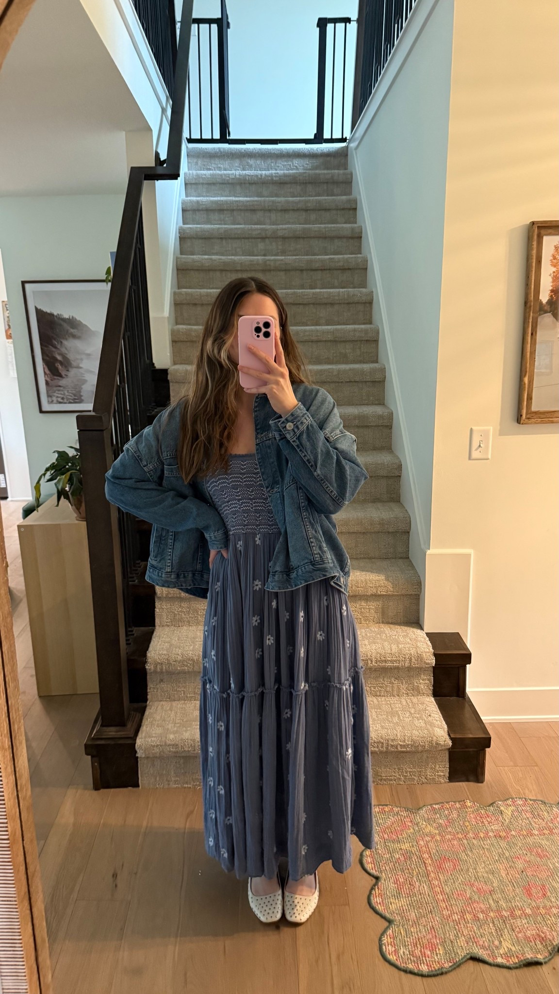wearing a small in this denim jacket and dress! one of my favorite dresses, so comfortable and flattering through all different seasons (pre-pregnancy, pregnant and postpartum)! Also linked a look for less! 

Spring outfit, church outfit, mom outfit, nursing friendly dress 

#LTKmomlife #LTKootd
