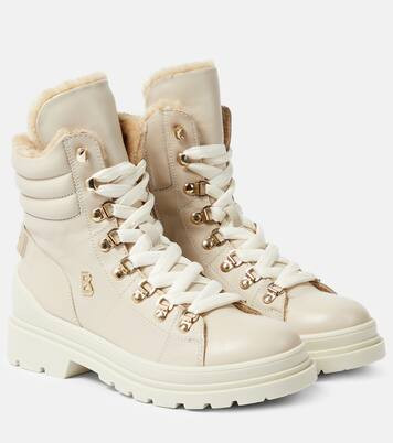 Shearling-lined leather boots | Mytheresa (INTL)