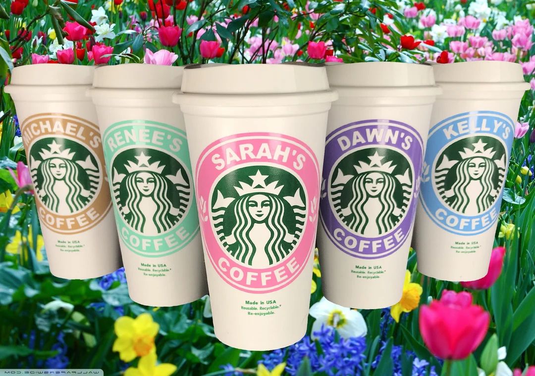 Starbucks Personalized - Spring & Summer Starbucks Coffee Travel Mug Tumbler Customized, Mother's... | Etsy (US)
