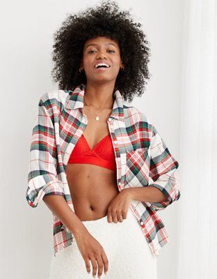 Aerie Flannel Pajama Shirt | Aerie