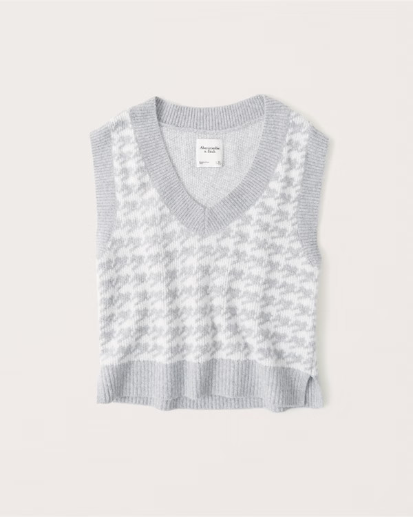 Cropped V-Neck Sweater Vest | Abercrombie & Fitch (US)