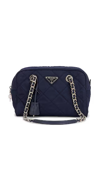 Prada Tessuto Impuntu Shoulder Bag in Navy | Revolve Clothing (Global)