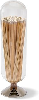 Skeem Fireplace Glass Match Cloche with Striker - Smoke - Includes 120 Long Matches - Perfect Can... | Amazon (US)
