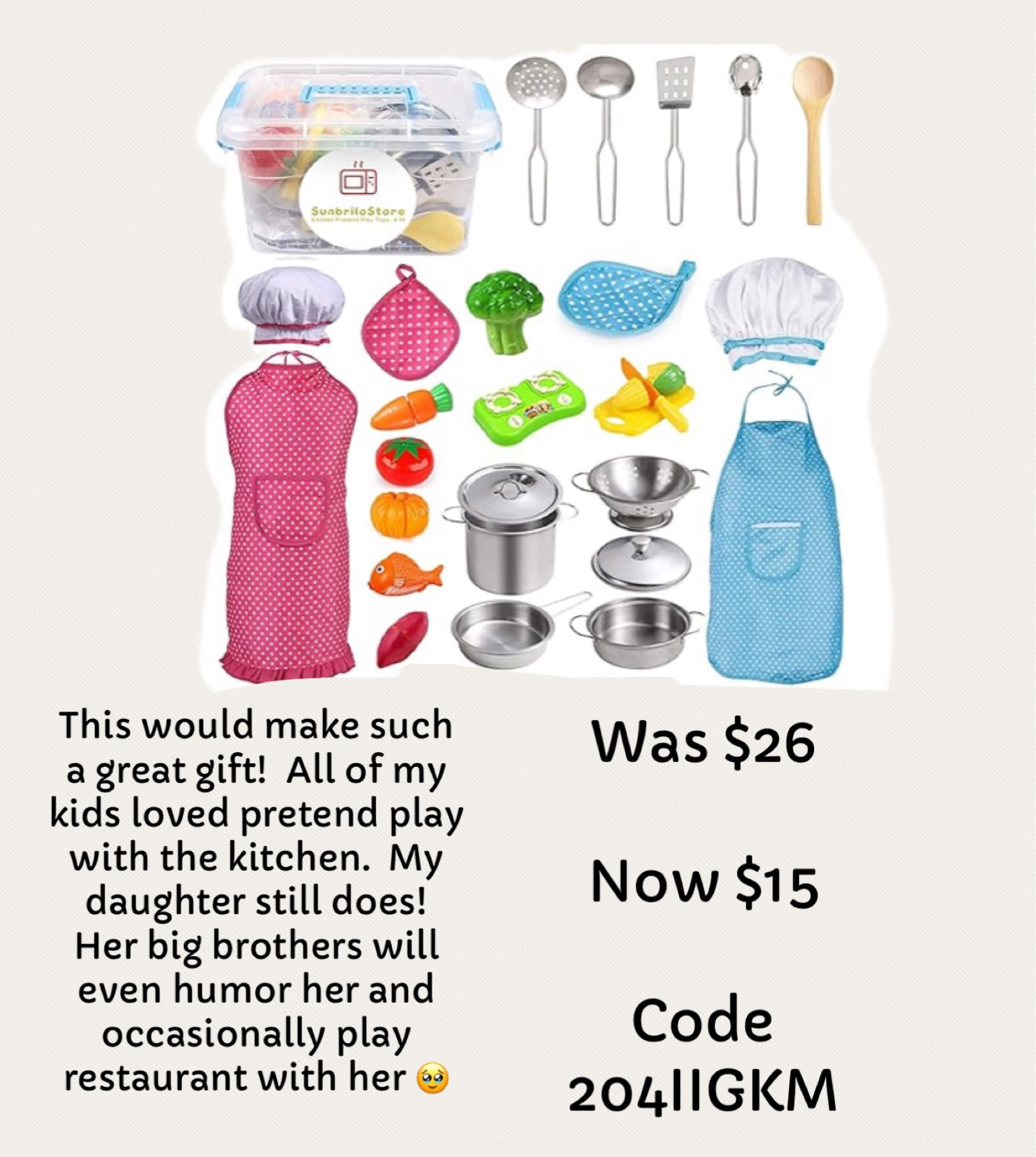 Pretend play
Let them be little
Toddler and preschool play
Great gift
Play kitchen accessory set


#LTKfamily #LTKkids #LTKGiftGuide