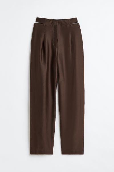 Naia™ Renew tailored trousers - Mahogany - Ladies | H&M GB | H&M (UK, MY, IN, SG, PH, TW, HK)
