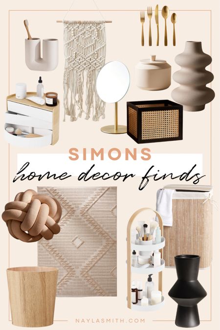 Simons neutral home decor finds - modern ceramic vases, neutral rug, bathroom organization, macrame wall hanging, living room decor, bedroom decor 



#LTKhome #LTKstyletip #LTKunder100