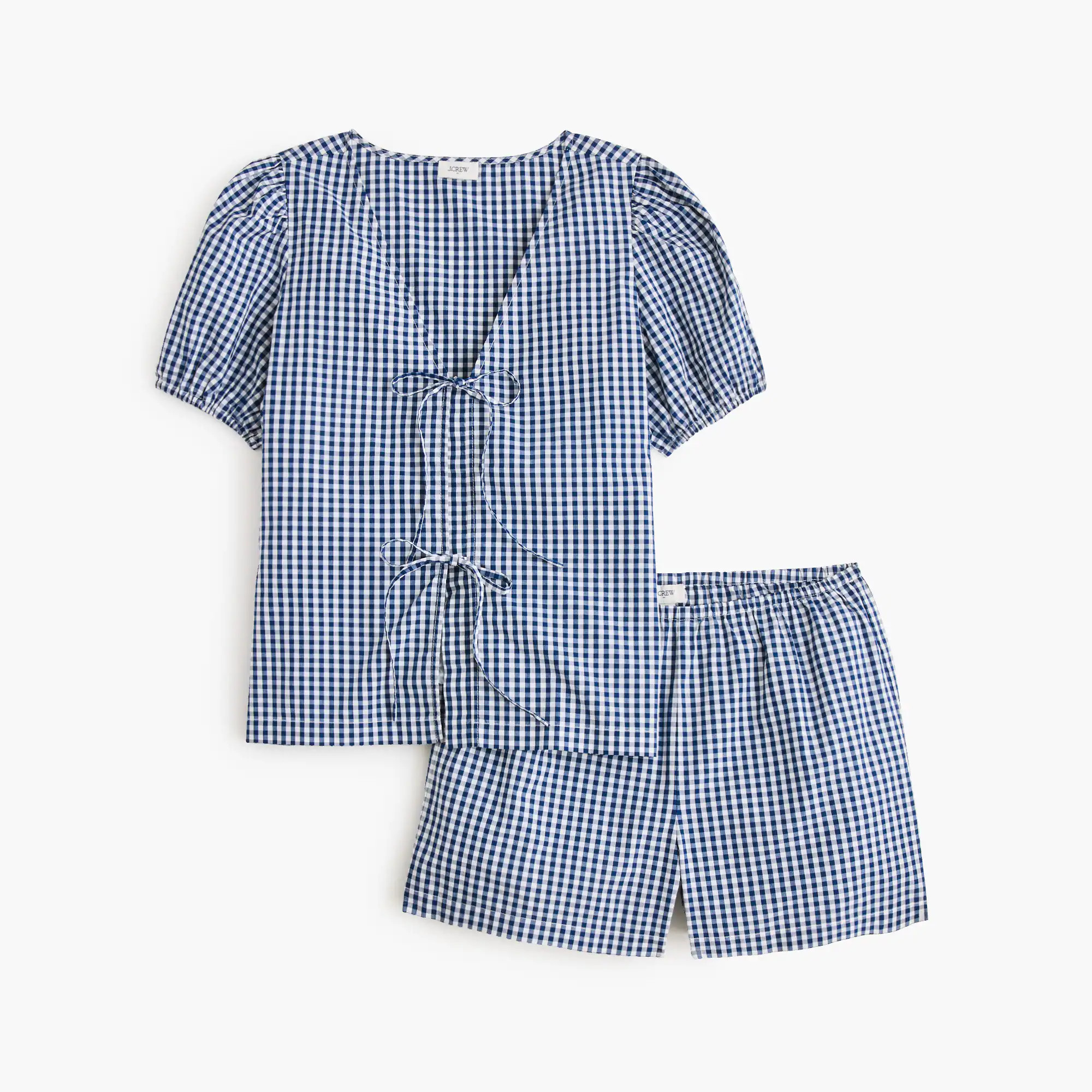 Tie-front top and short pajama set | J.Crew Factory