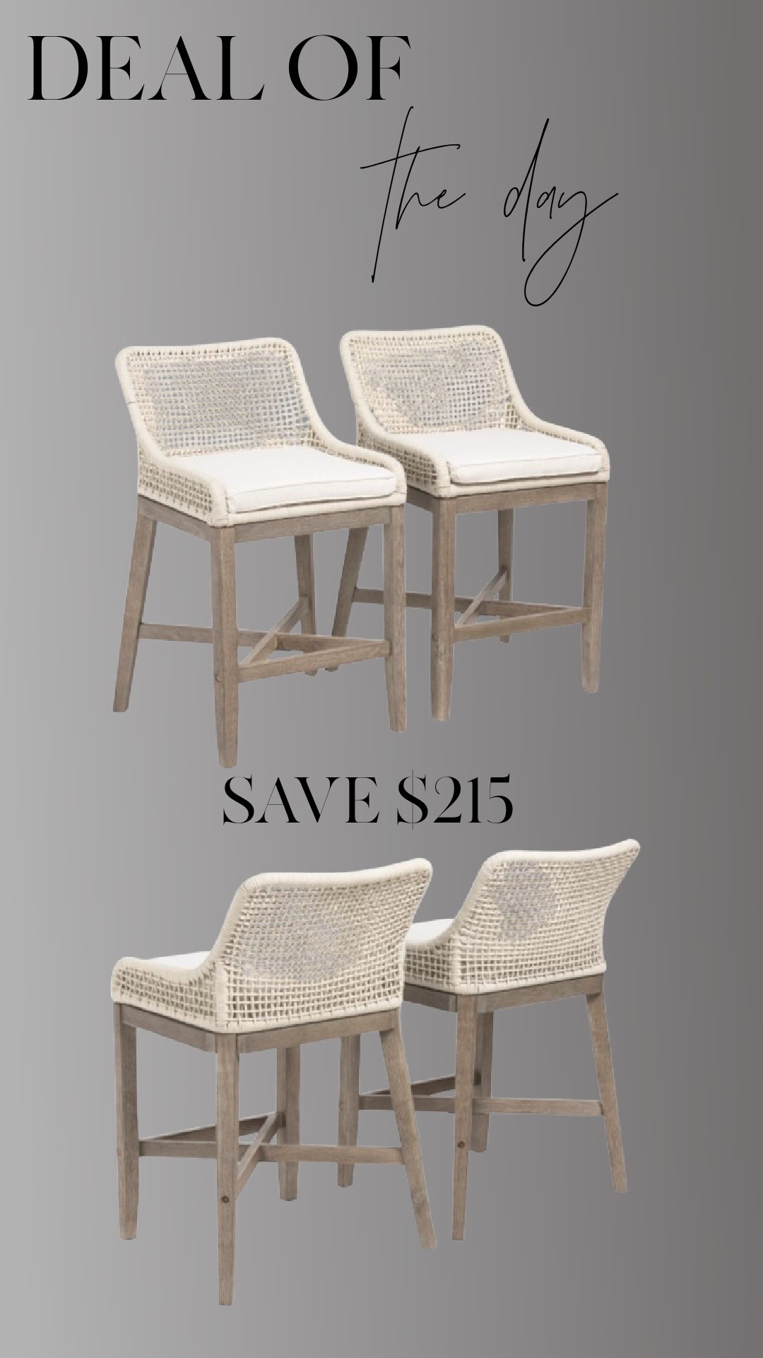 These rope counter stools are on sale and such a good neutral find. I love the woven texture, light wood tone, and how they add warmth without feeling heavy. They come as a set of two, which makes the price even better.

#LTKHome #LTKSaleAlert