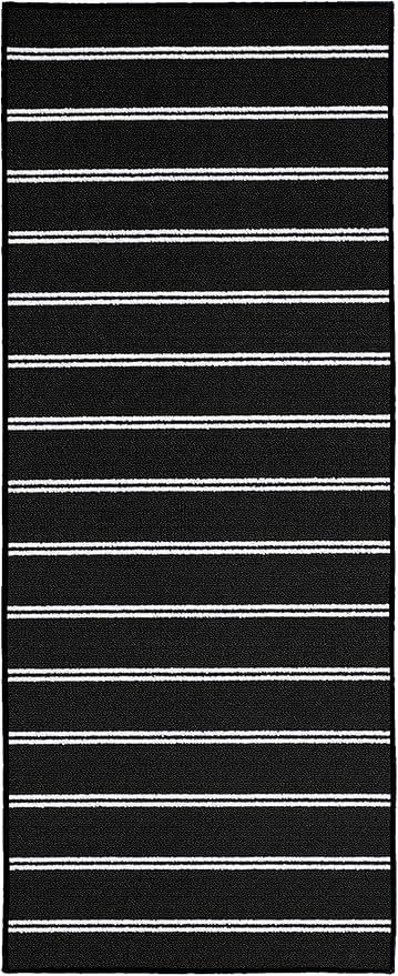 Garland Rug Avery Area Rug, 2-Feet by 5-Feet, Black | Amazon (US)