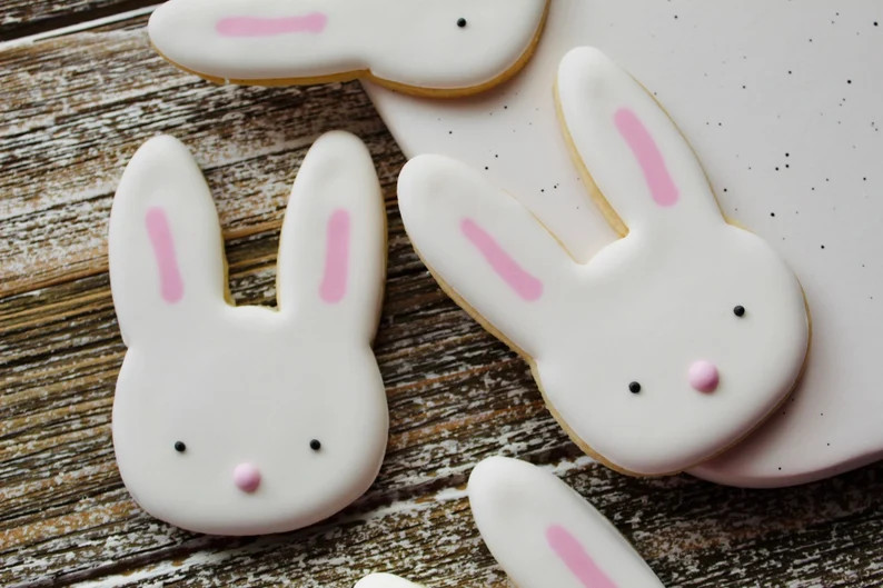 Cute Bunny Sugar Cookies easter Baby Shower Birthday Party - Etsy | Etsy (US)