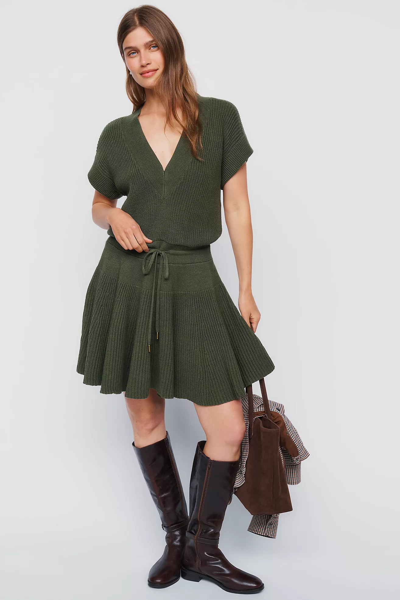 V-Neck Sweater Mini Dress | Anthropologie (US)