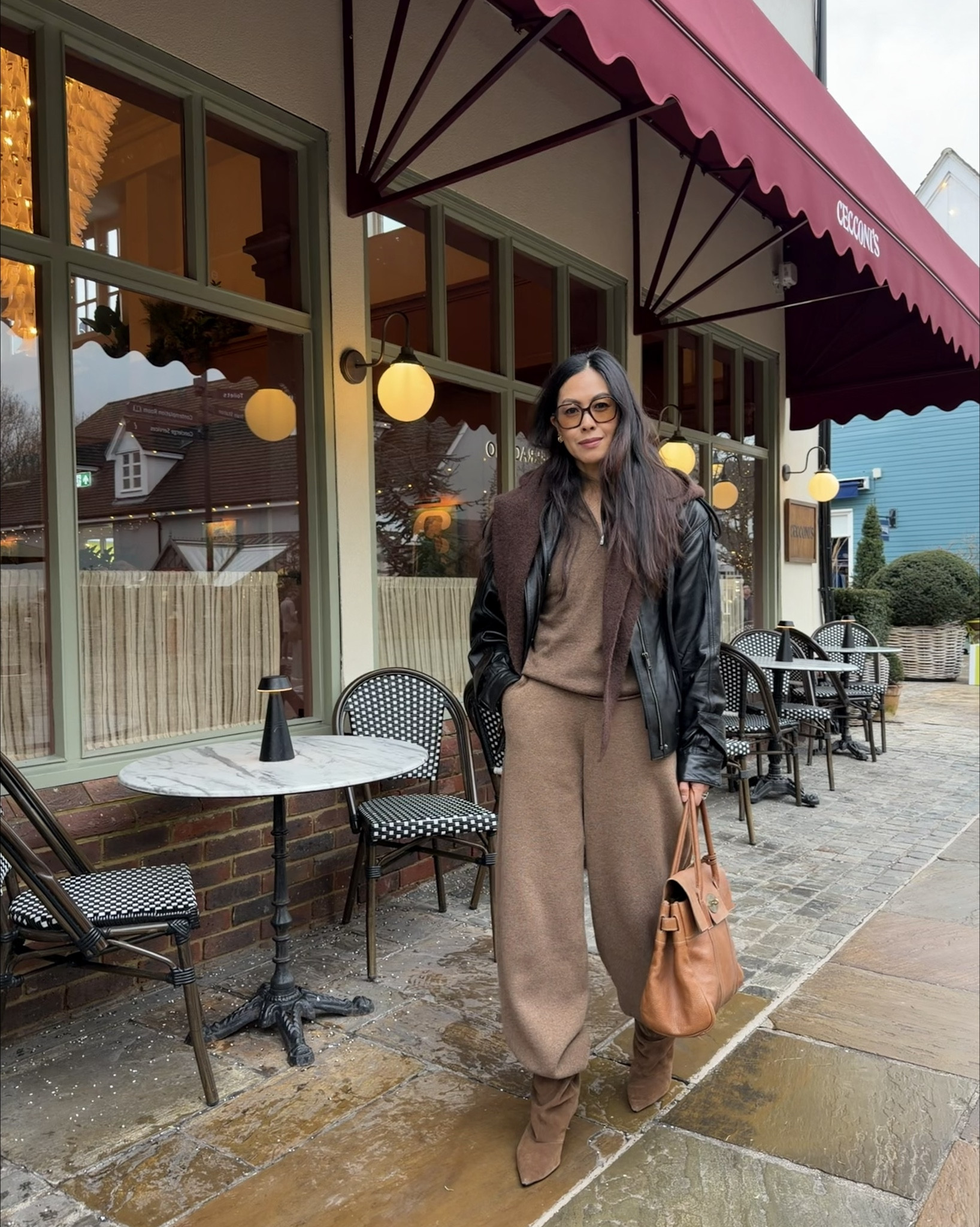 I’m wearing 
Cos merino wool trousers size small
Half Zip size small
Ducie leather jacket sir small
Zara boots 
Mulberry bag
Chanel glasses code 3389q

#LTKFashionMonth #LTKstyletip #LTKworkwear