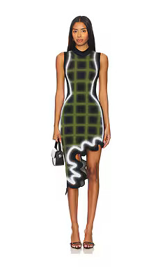 PH5 Mia Wavy Plaid Dress in Green & Black from Revolve.com | Revolve Clothing (Global)