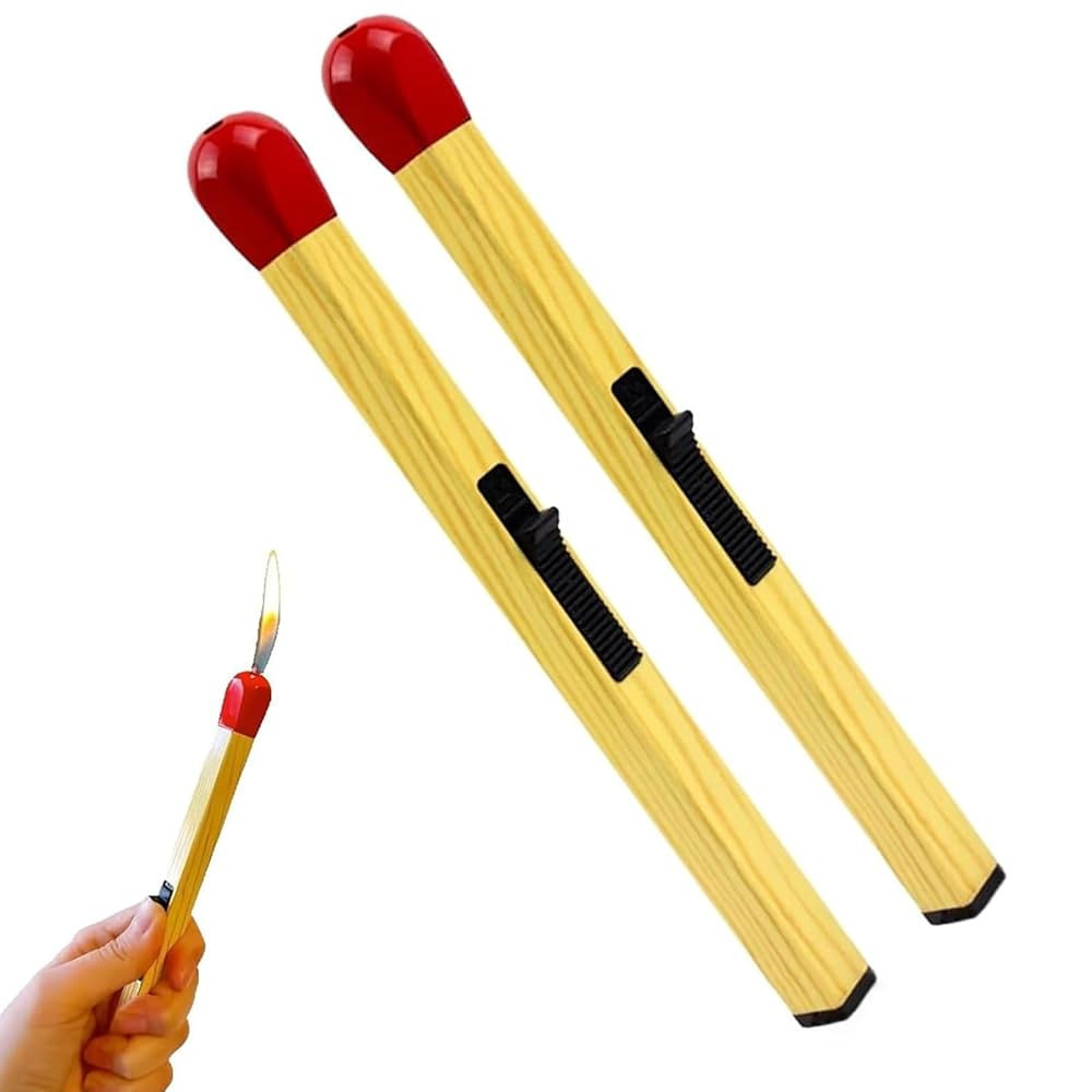2 Stück Match Stick Lighter, Big Match Lighter Stick, Streichholz Feuerzeug, Stabfeuerzeug, Lang... | Amazon (DE)