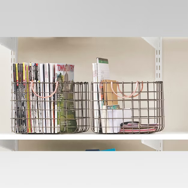 Small Wire Milk Crate with Copper Handles - Threshold™ | Target