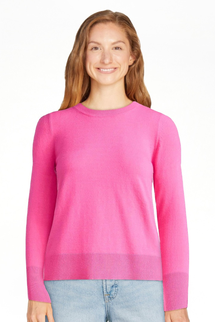 Free Assembly Women's and Women's Plus Cozy Yarn Crewneck Sweater with Long Sleeves. Lightweight,... | Walmart (US)