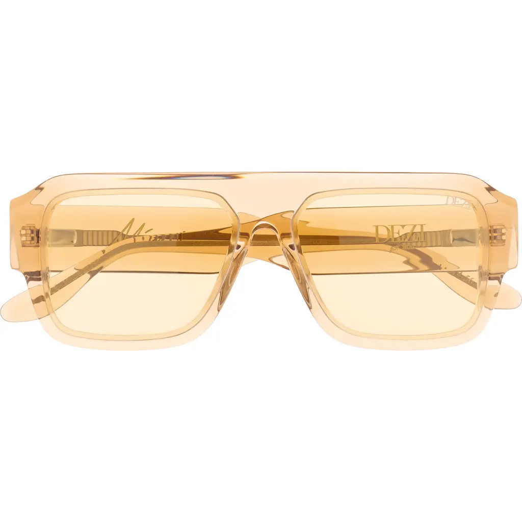 DEZI Miami 56mm Flat Top Sunglasses in Dirty Blonde/Beige at Nordstrom | Nordstrom