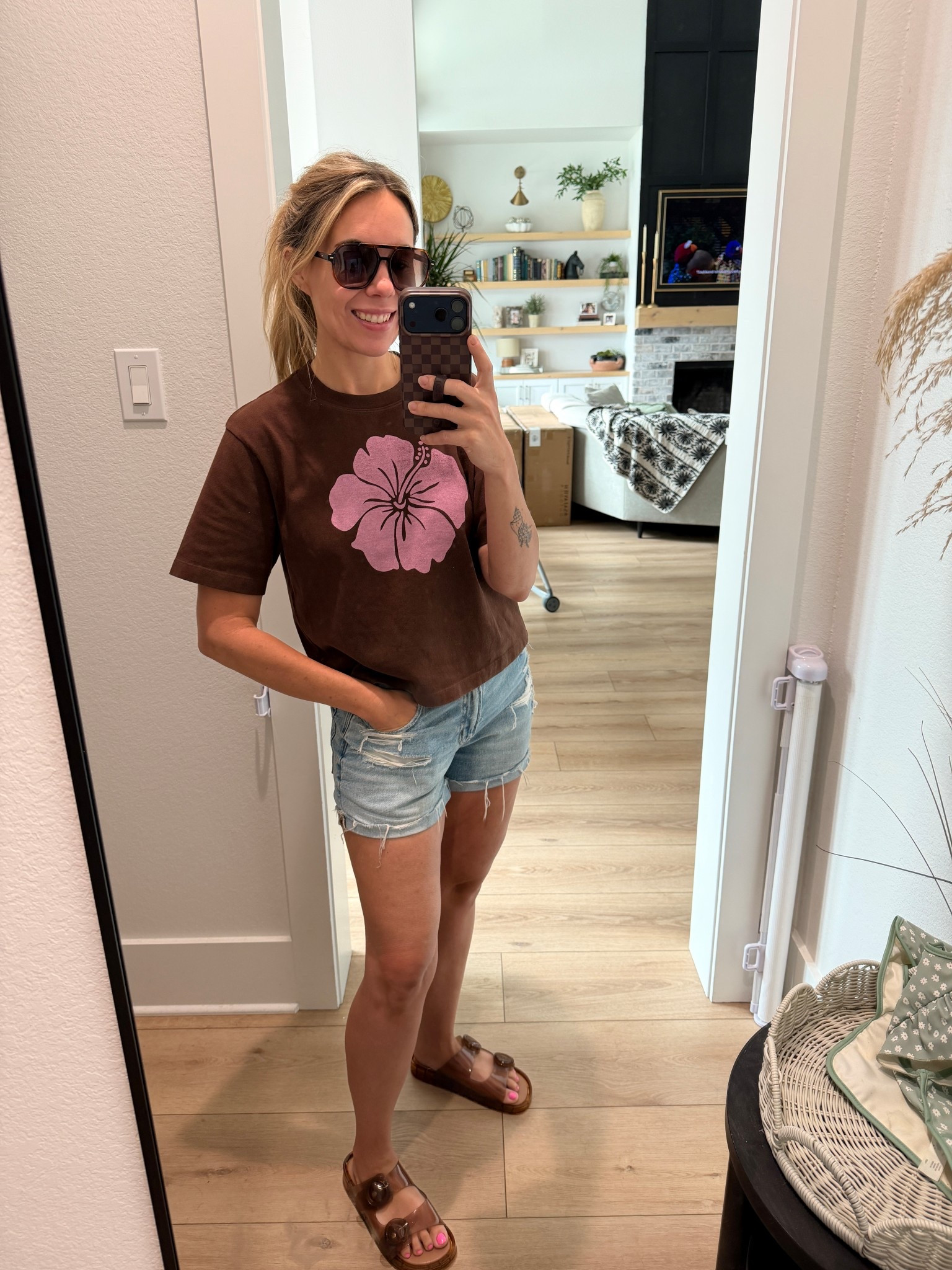 Loopy code: wifeonadime 
Tee and shorts run TTS! 

#LTKootd #LTKmomlife