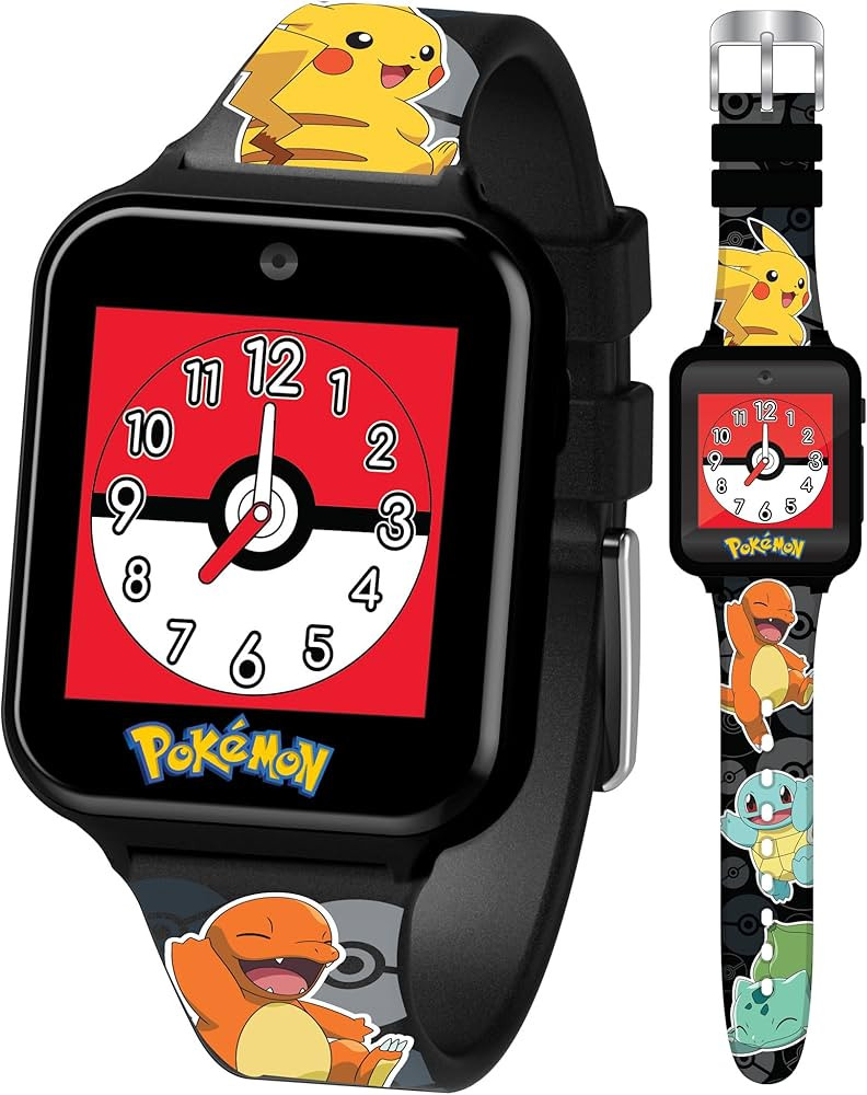 Accutime Kids Pokémon Pikachu Black Digital LED Quartz Wrist-Watch with Camera, Alarm, Timer, St... | Amazon (US)