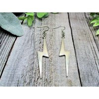 Large Lightning Bolt Earrings Jewelry Gift For Her Gifts Under 20 | Etsy (US)