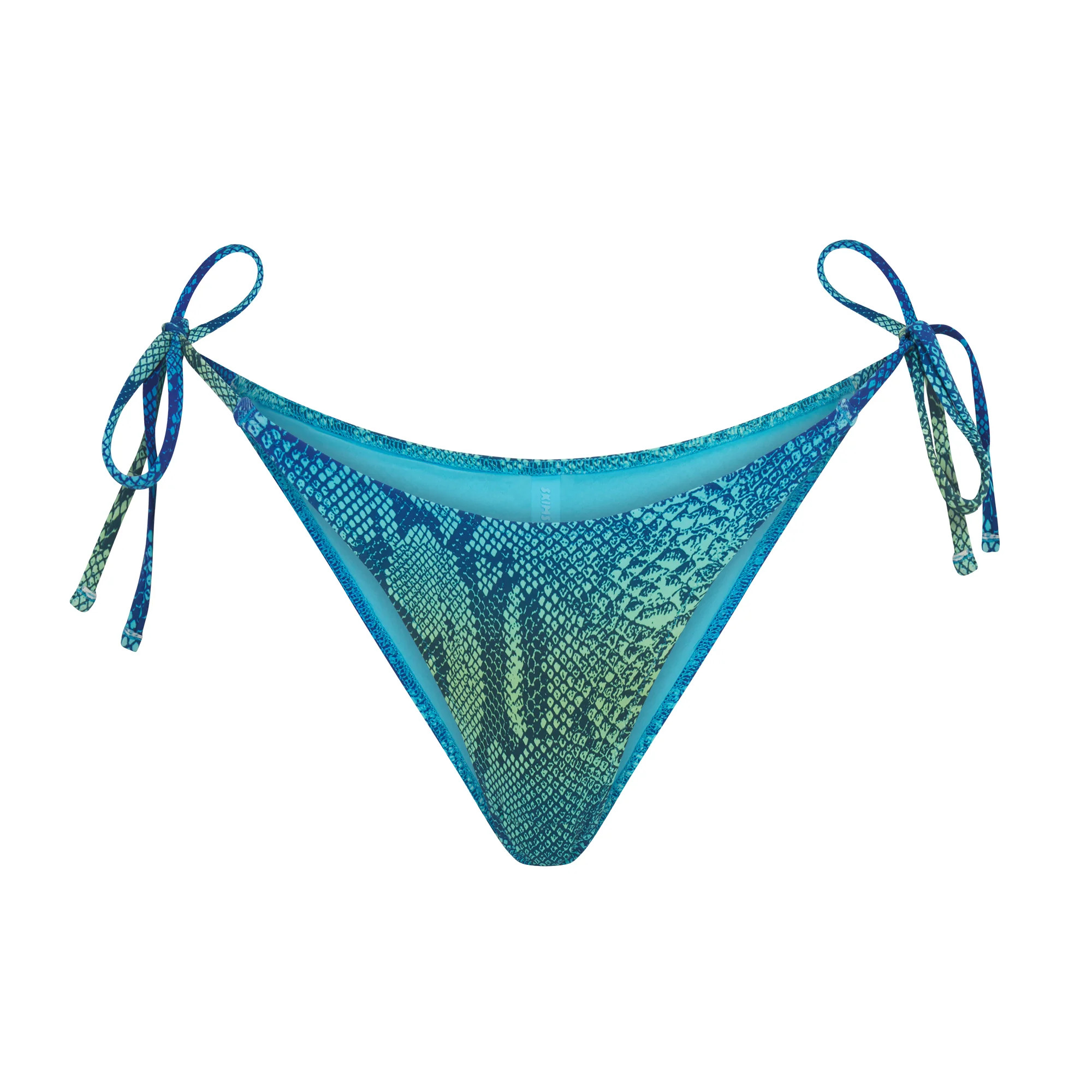 SIGNATURE SWIM DIPPED TIE BIKINI BOTTOM | AQUA OMBRE SNAKE | SKIMS | SKIMS (US)