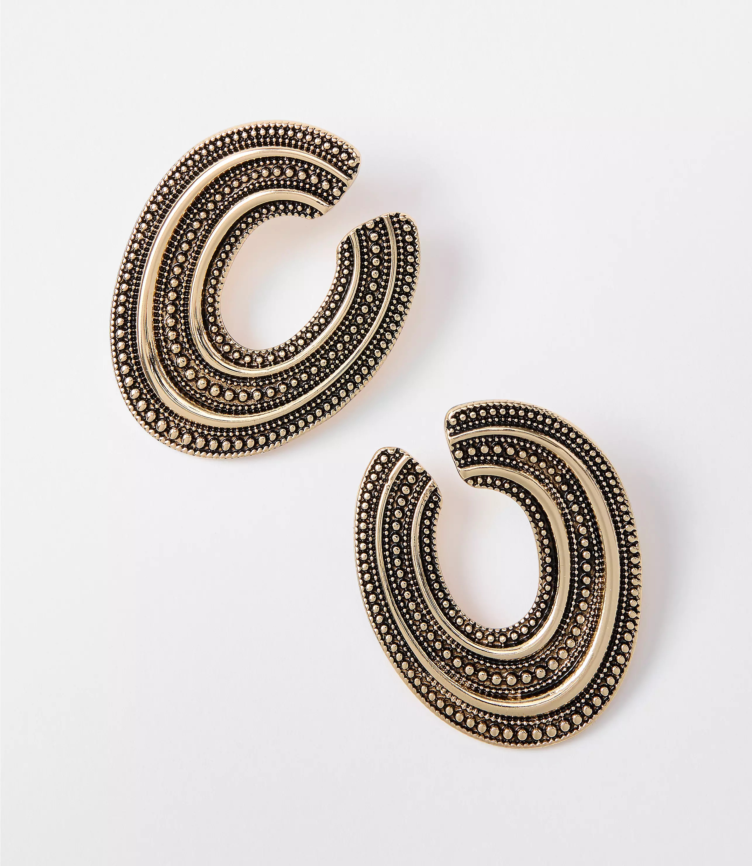 Textured Chunky Hoop Earrings | LOFT