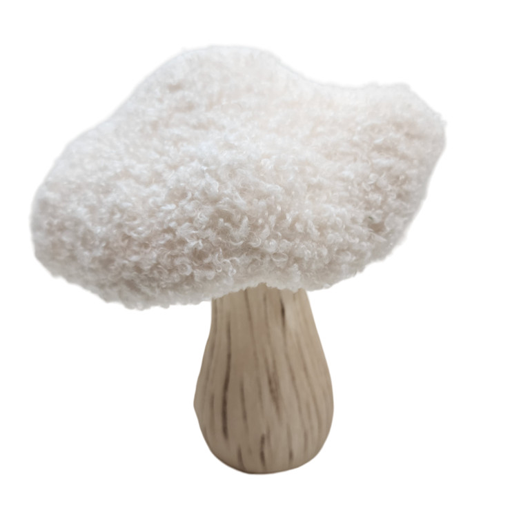 6-inch Cream Sherpa Mushroom Decor, Way to Celebrate | Walmart (US)
