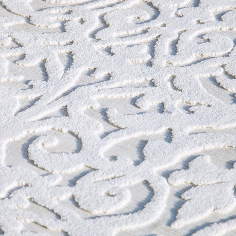 My Texas House Lady Bird 7'9" X 10'10" Natural Damask Outdoor Rug | Walmart (US)