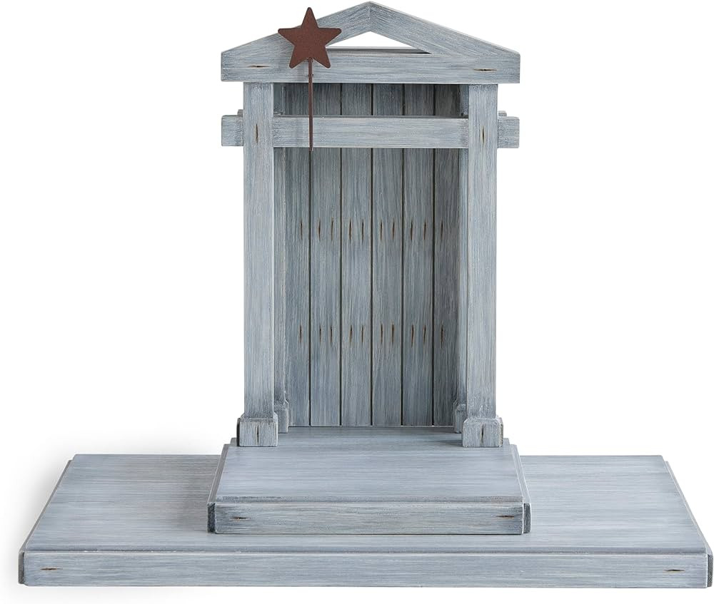 Willow Tree Crèche for The Classic Nativity, Four-Part Assembly Wood Backdrop Shelters Holy Fami... | Amazon (US)