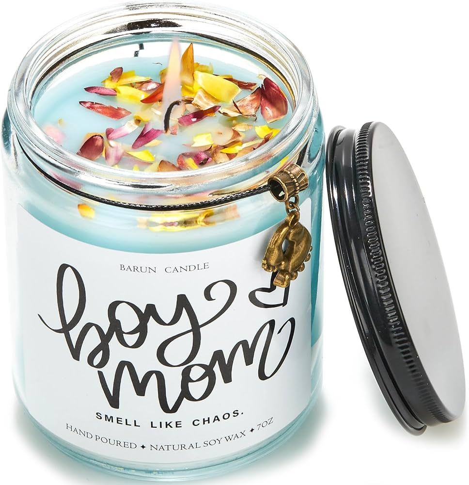 Boy Mom Candle - Boy Mom Gifts New Baby Boy Gift Scented Candle Gifts for New Mom, Mom Gifts for ... | Amazon (US)