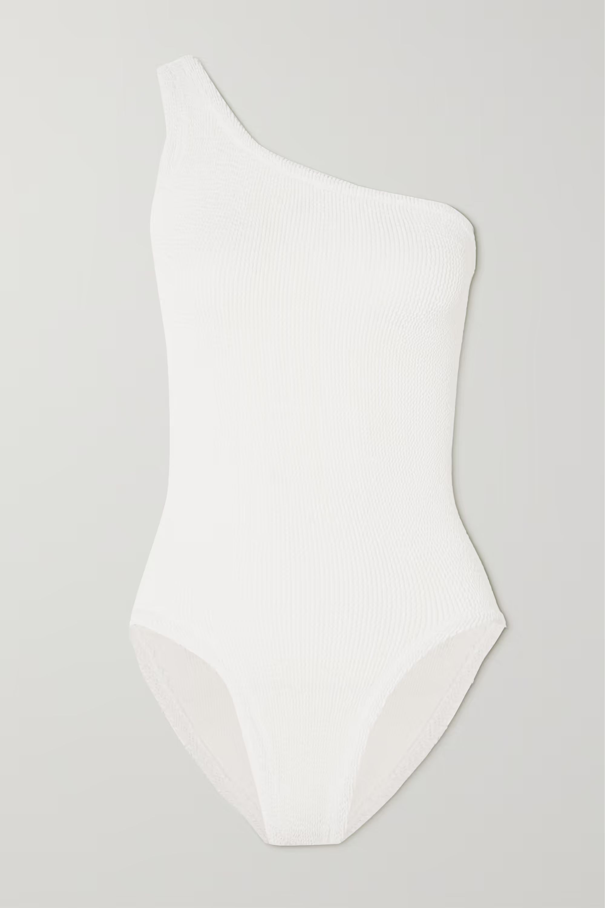 + NET SUSTAIN Nancy one-shoulder seersucker swimsuit | NET-A-PORTER (UK & EU)