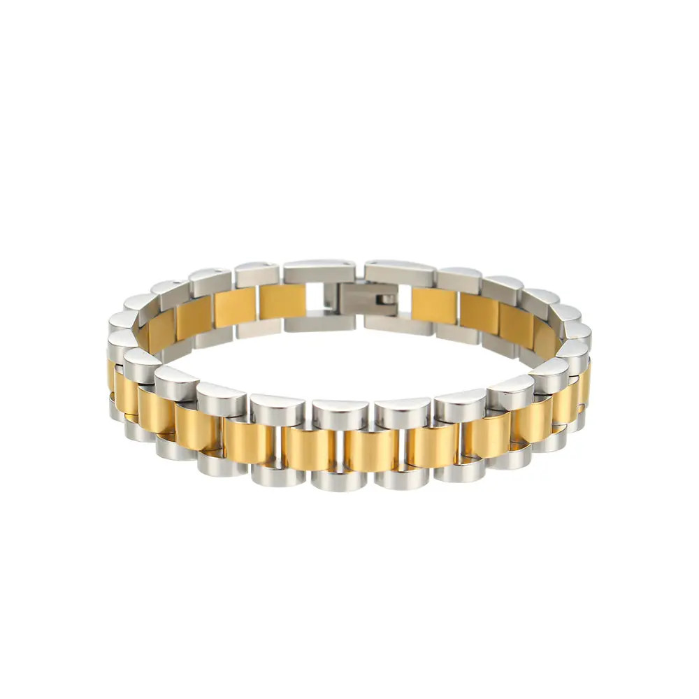 Watch Band Link Bracelet - Mixed Metal - Ahava J | Ahava Jewels