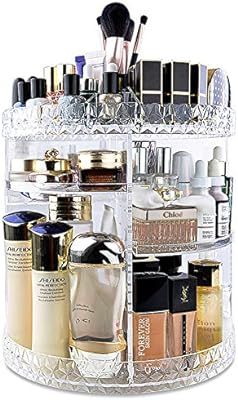 InnSweet 360 Rotating Makeup Organizer, Adjustable Cosmetic Storage Display Case with 8 Layers, L... | Amazon (US)
