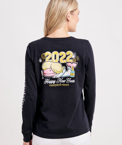 New Years Eve Long-Sleeve Pocket Tee | vineyard vines