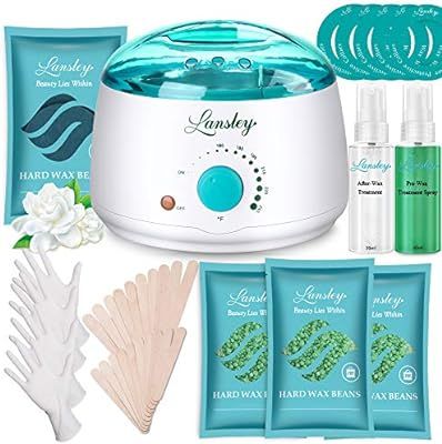 ILansley Waxing Kit for Women Men Coarse Hair Removal with Moisturizing Aloe Formulas Hard Stripl... | Amazon (US)