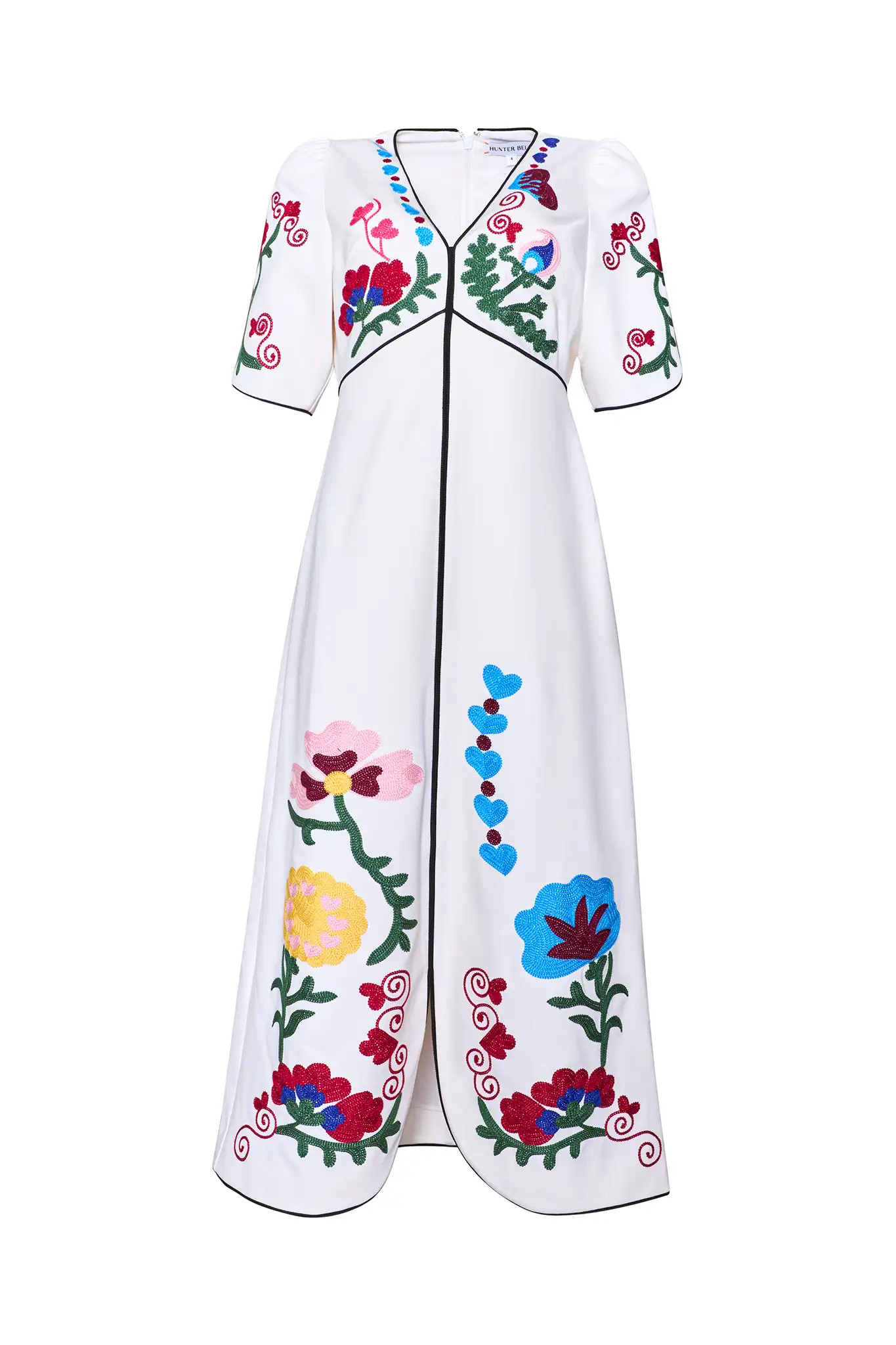 Margaritte Dress | Embroidered Midi Dress | Hunter Bell | Hunter Bell