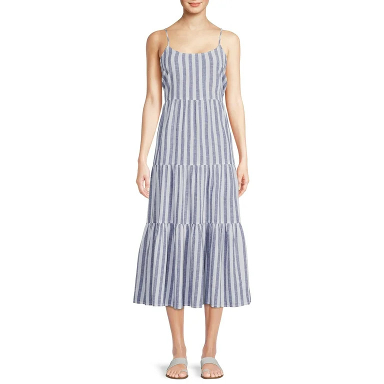 Beach Lunch Lounge Women's Adjustable Strap Tier Dress | Walmart (US)