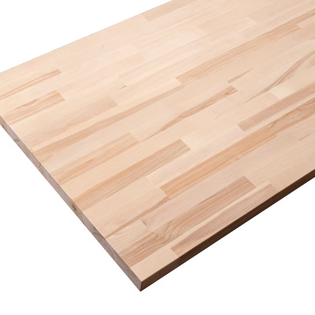 Sparrow Peak 8-ft x 25-in x 1.5-in Natural Wood Birch Wood Butcher block Countertop | Lowe's