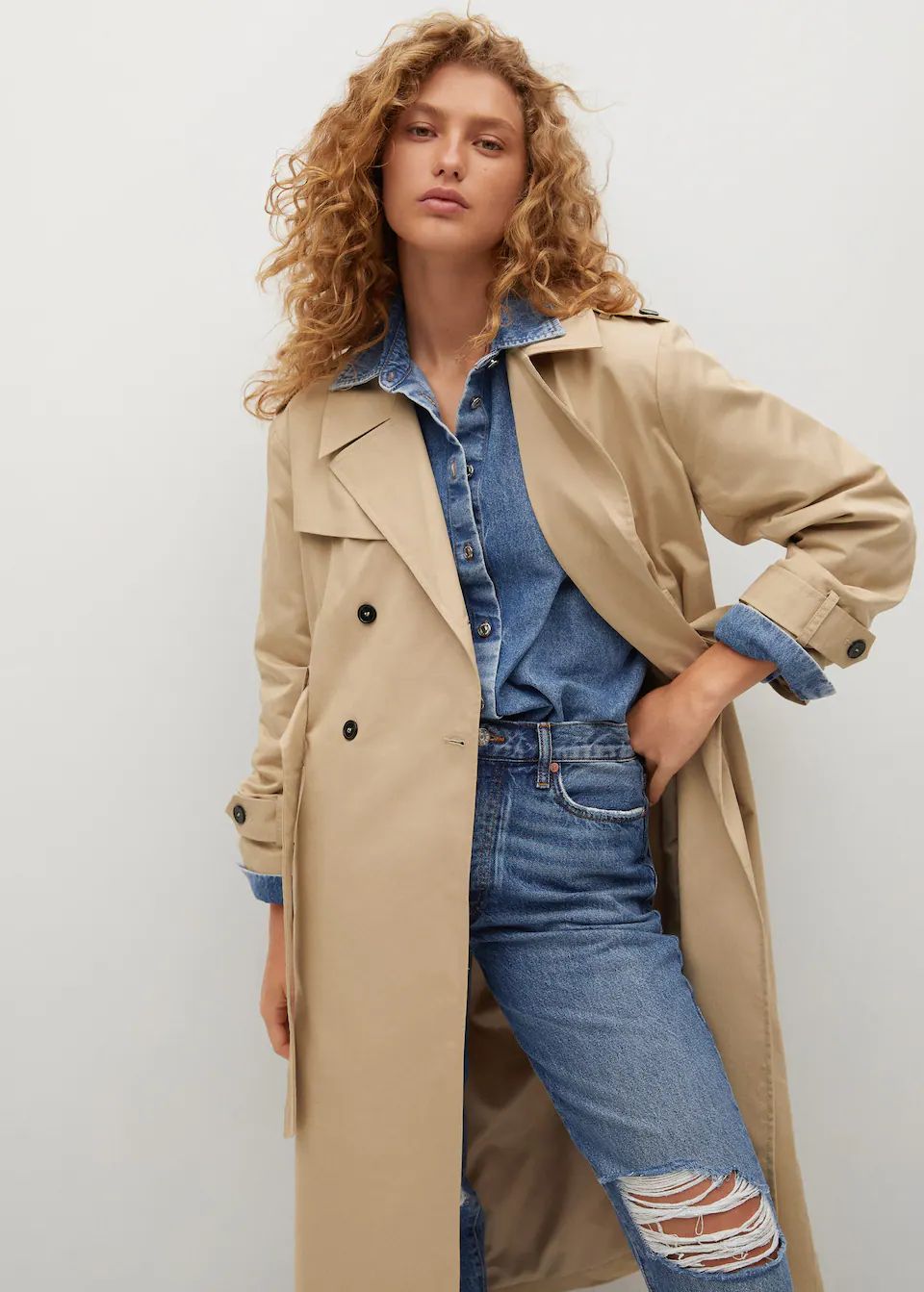 Classic cotton trench coat | MANGO (US)