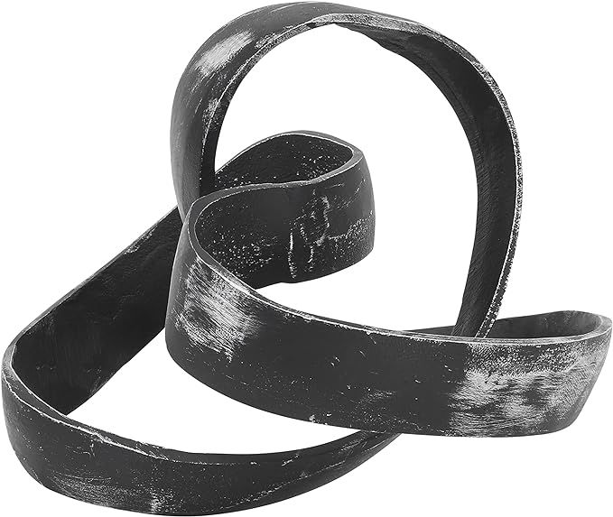 Sagebrook Home Aluminum Knot Sculpture, 7", Black | Amazon (US)