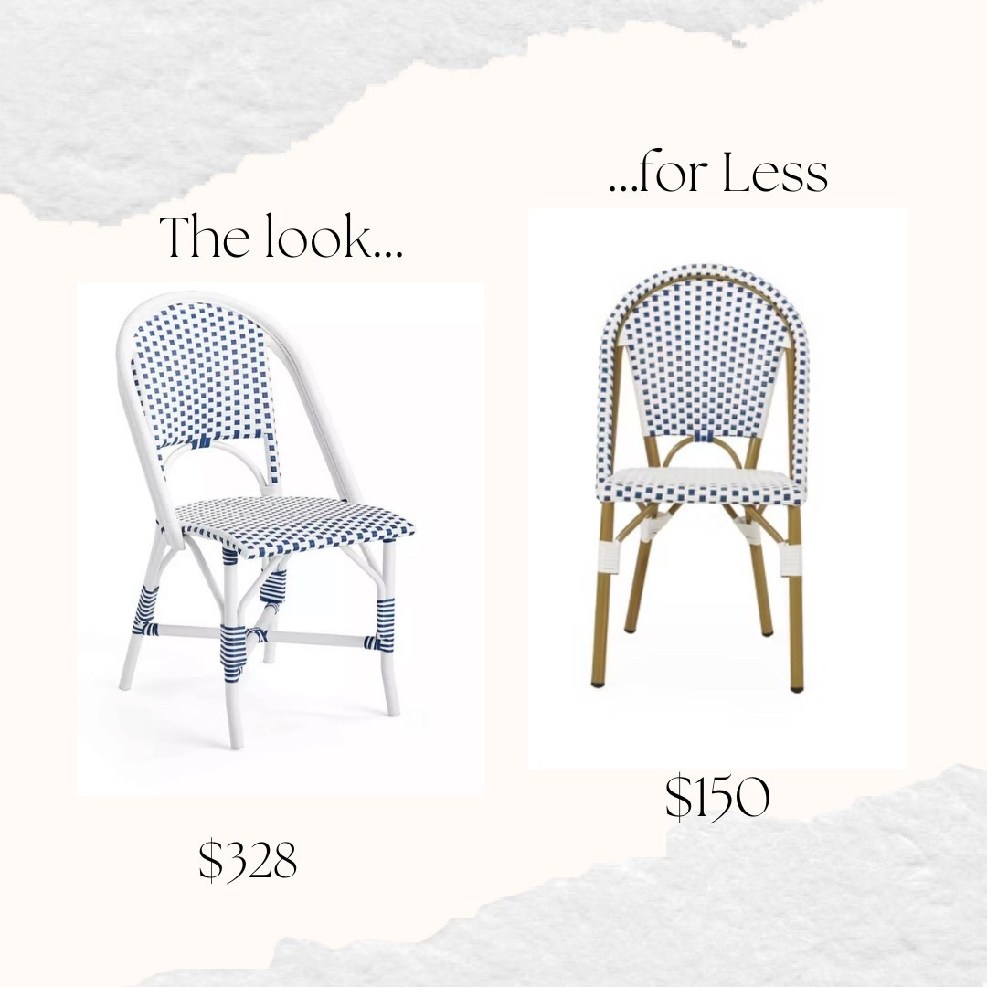 ✨ The Look for Less ✨
Loving this chic bistro style?
On the left: The stunning Serena & Lily Chair — currently on sale for the holiday, but retail cost is around $400 per chair 
On the right: Get the look for less with Christopher Knight Home at Target — just $150 each!

Same Parisian café vibes, a fraction of the price 💙

#LTKSaleAlert #LTKSeasonal #LTKHome