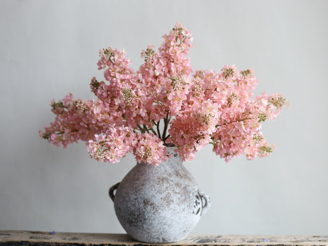 25 Real Touch Lilac Flower Stem, Artificial Pink Flower, Lilacs Flowers, Faux Lilacs, Faux Branch... | Etsy (US)