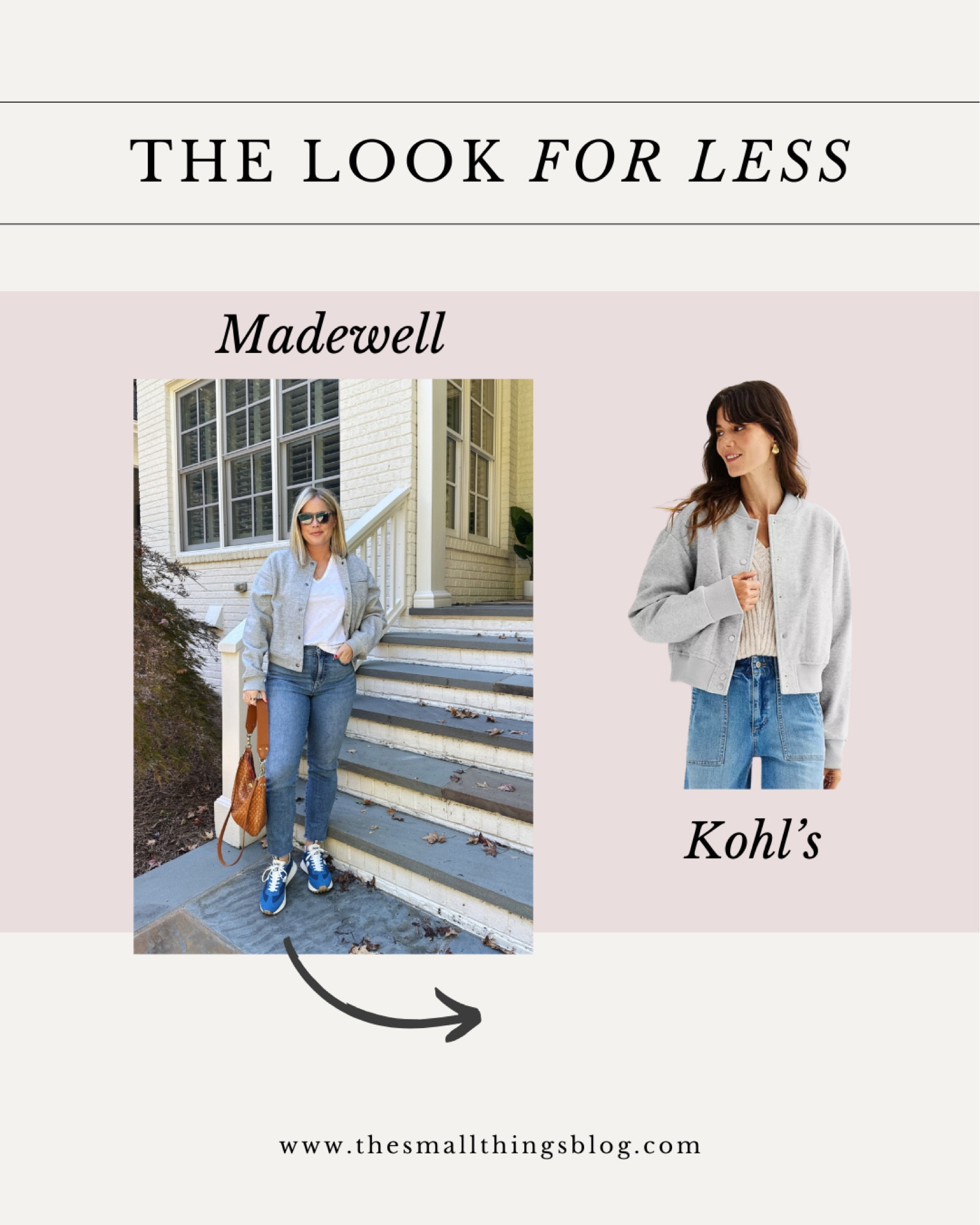 Look for less, kohls, Madewell, bomber jacket

#LTKSeasonal #LTKFindsUnder50 #LTKStyleTip