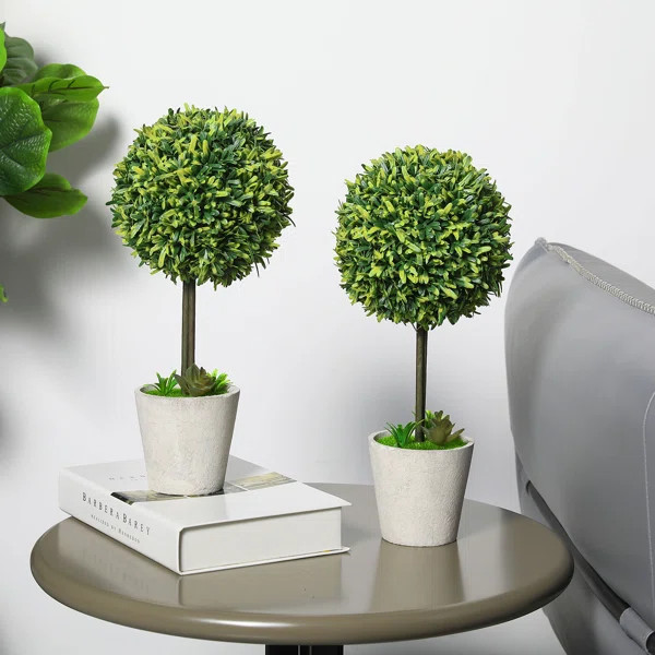 15.4'' Faux Boxwood Topiary in Planter | Wayfair North America