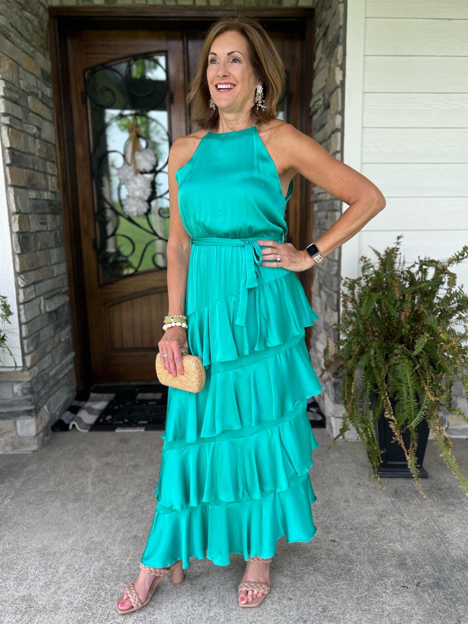 Annalise Tiered Maxi Dress - Teal